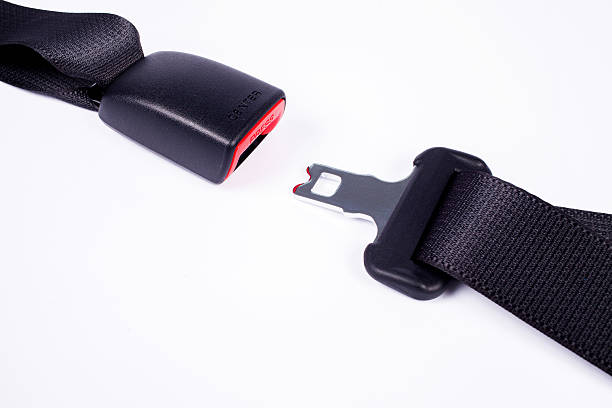 istock Opened seat belt. All on white background. 533273433