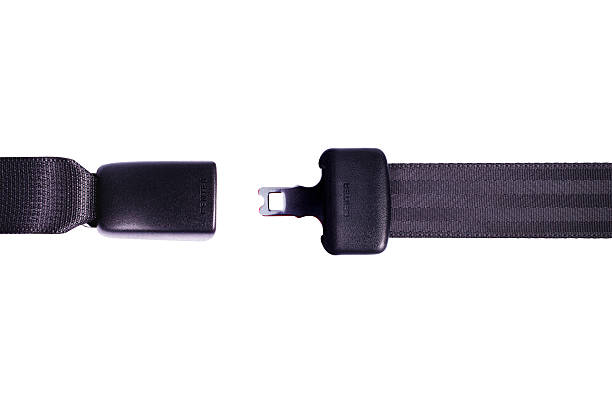 istock Opened seat belt. All on white background. 533273441
