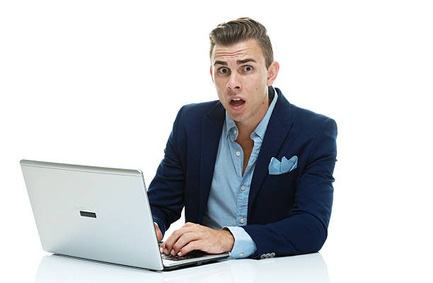 istock Shocked smart casual man looking at camera 533273909