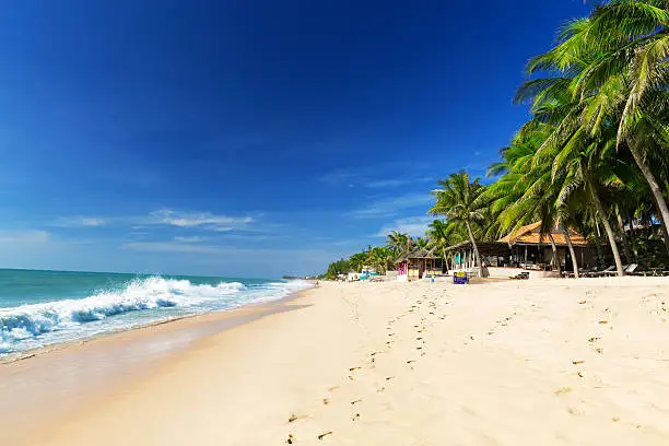 Mui Ne White Sandy Beach, Vietnam. Asia