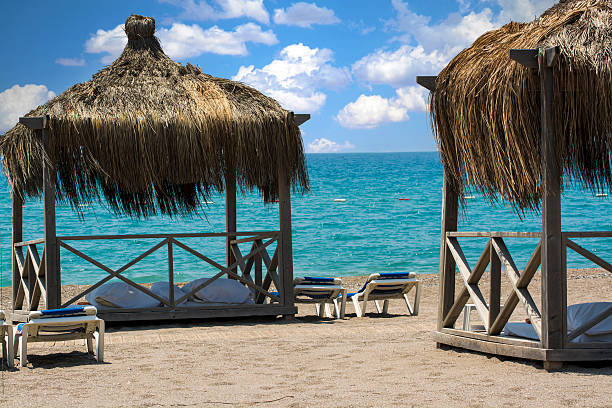 The beach at luxury hotel, Antalya, Turkey