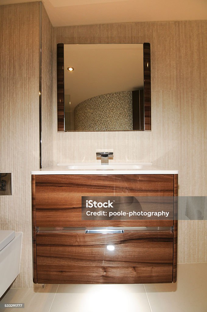 Luxury Bathroom Vanity Mirror Stock Photo
