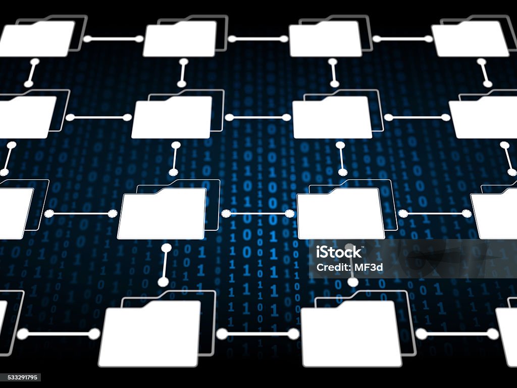Flow Chart With Binary Data Code Stock Illustration - Download Image ...