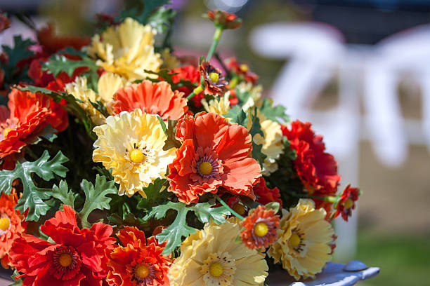 istock Beautiful colors of plastic flowers 533292715