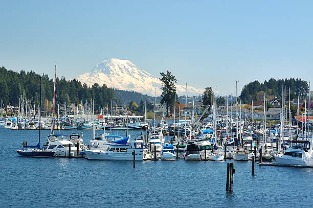 Gig Harbor, WA Gig Harbor is the name of both a bay on Puget Sound and a city on its shore in Pierce County, Washington, United States.  Gig Harbor, Wa stock pictures, royalty-free photos & images