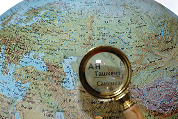 istock Uzbekistan on Russian globe 533296863