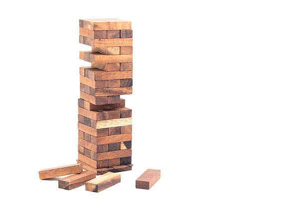 istock Blocks of wood isolated on white background. 533297897