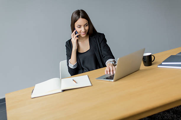 istock Young woman in the office 533311603