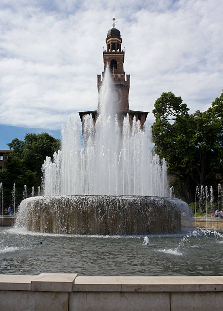 istock Milan Sforza Castle and fountain 533313221