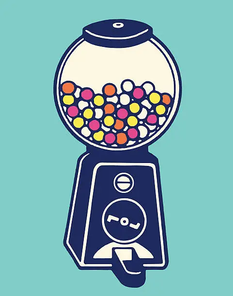 Vector illustration of Gumball Machine