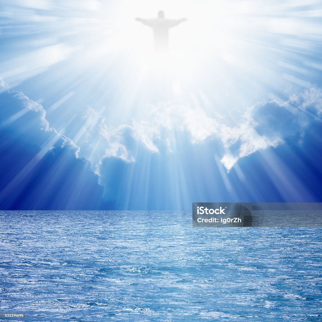 Christ In Skies Stock Photo - Download Image Now - Jesus Christ ...