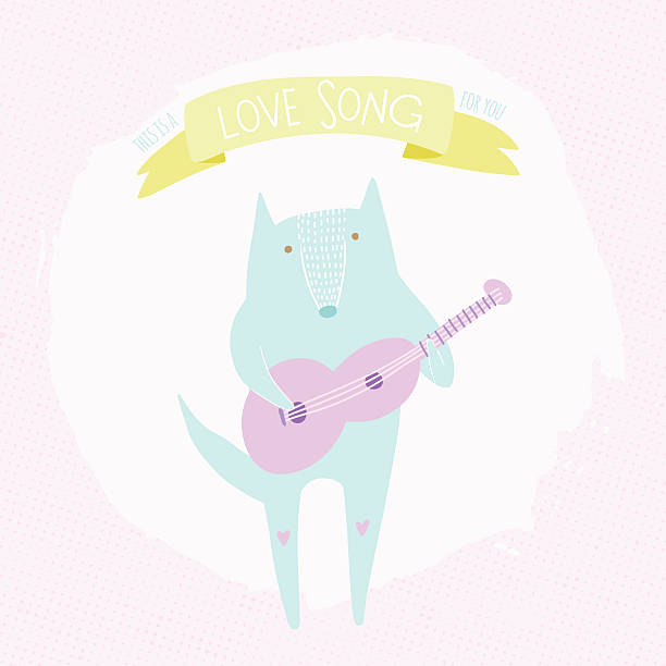 istock Cartoon animal love card. 533315095