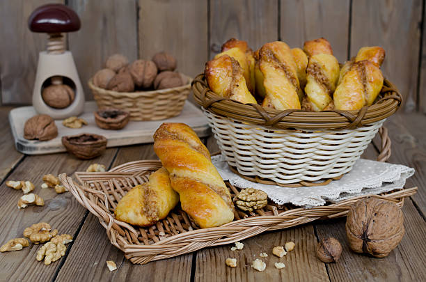 istock Homemade pastries with cheese and walnut stuffing 533315941