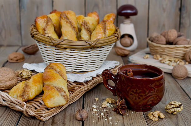 istock Homemade pastries with cheese and walnut stuffing 533315943