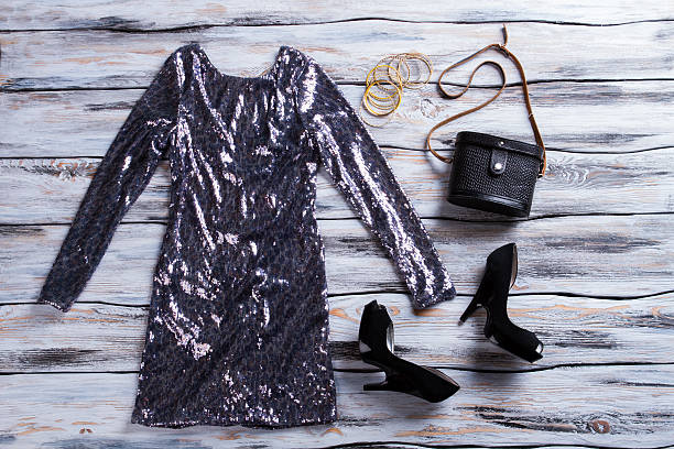 istock Sparkly dress with long sleeves. 533326388