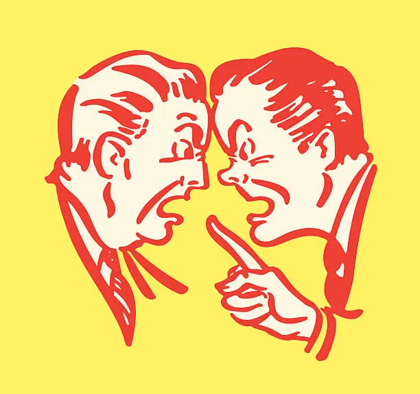 Vector illustration of Men Arguing