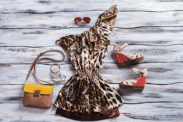 istock Leopard dress and wedge sandals. 533327478