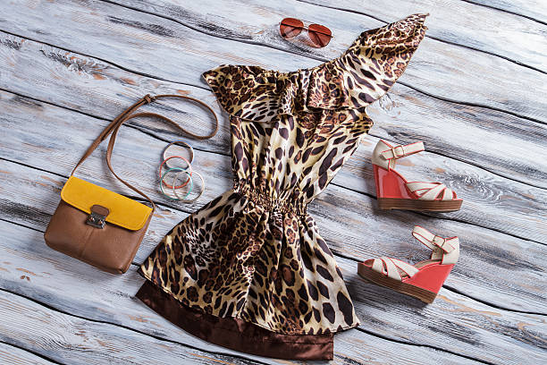 istock Leopard dress with bicolor purse. 533327538