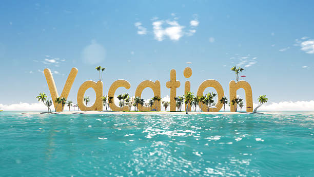 istock render word vacation on tropical paradise island with palm trees 533329464