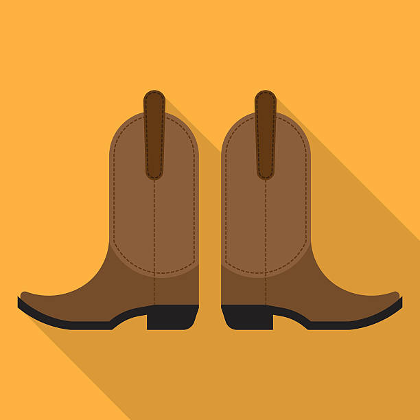 ilustraciones, imágenes clip art, dibujos animados e iconos de stock de par botas de vaquero - river wear illustrations