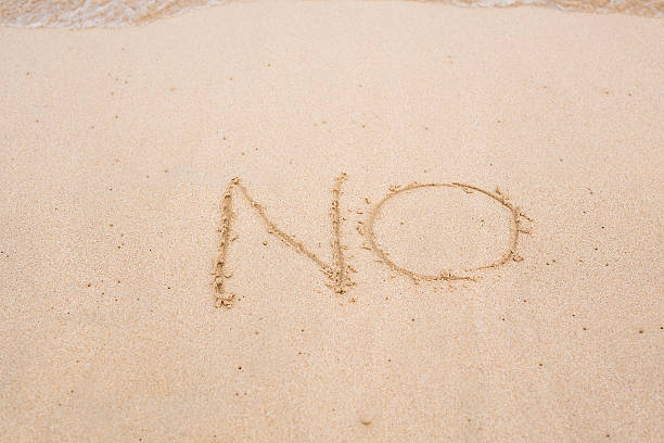 istock NO sign written in sand on beach texture sunny background 533329772