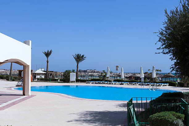 istock pool at the hotel in the seaside resort 533329847