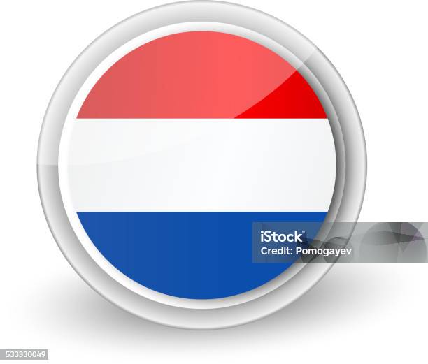 Vector Rounded Flag Button Icon Of Netherlands Stock Illustration - Download Image Now - 2015, Backgrounds, Badge