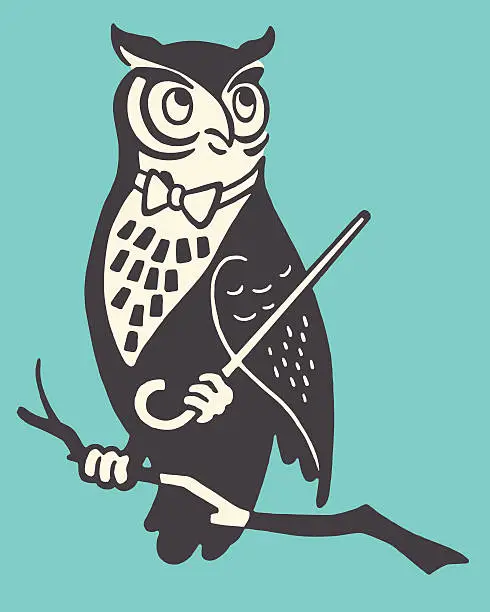 Vector illustration of Wise Owl