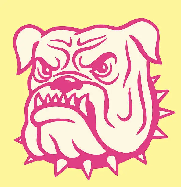 Vector illustration of Mean Bulldog