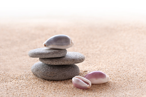 Zen stones,  sand and seashells