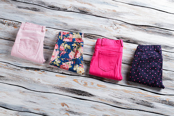 istock Woman's bright casual pants. 533331250