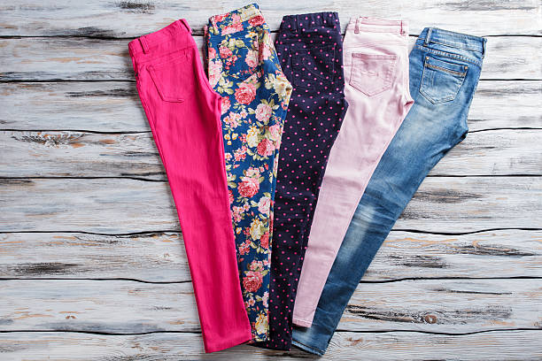 istock Pink pants and blue jeans. 533332094
