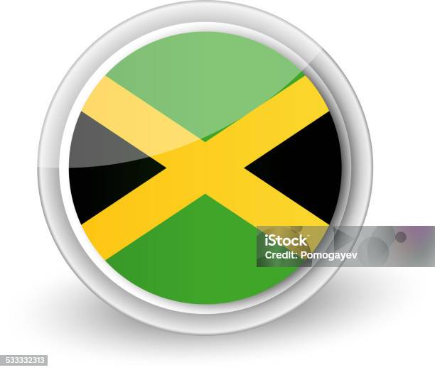 Vector Rounded Flag Button Icon Of Jamaica Stock Illustration - Download Image Now - 2015, Accuracy, Authority