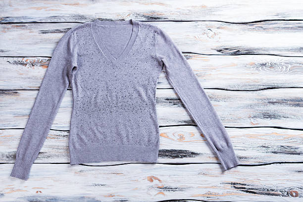 istock Gray top with long sleeves. 533332890