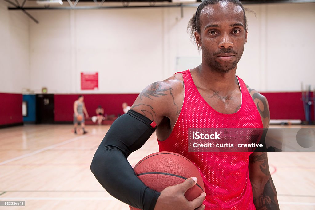 Portrait of Afro-American Basketball Player Athletic African American basketball player 20-24 Years Stock Photo