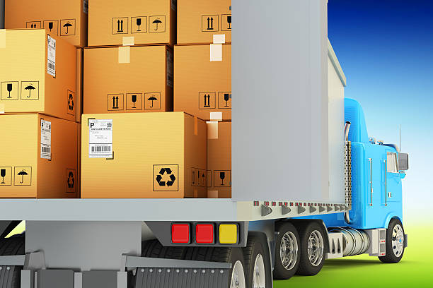 istock Freight transportation, packages shipment and shipping goods concept 533334544