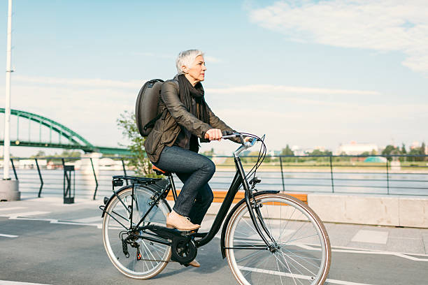 istock Mature Woman Riding Bicycle. 533334794
