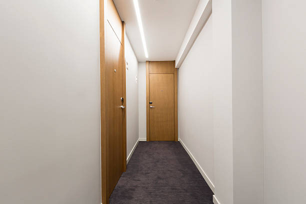 istock Corridor interior with wooden doors 533337212