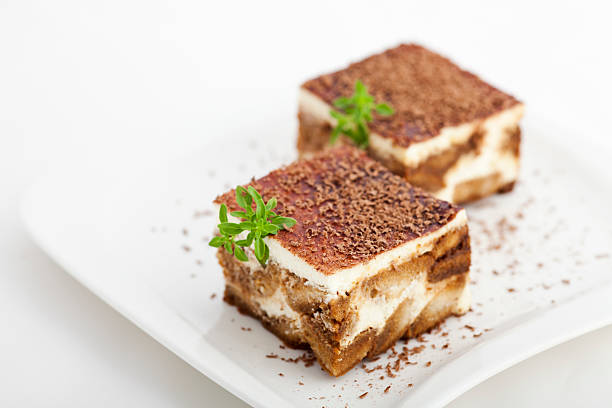 istock Coffee dessert with yogurt cream on plate 533337778