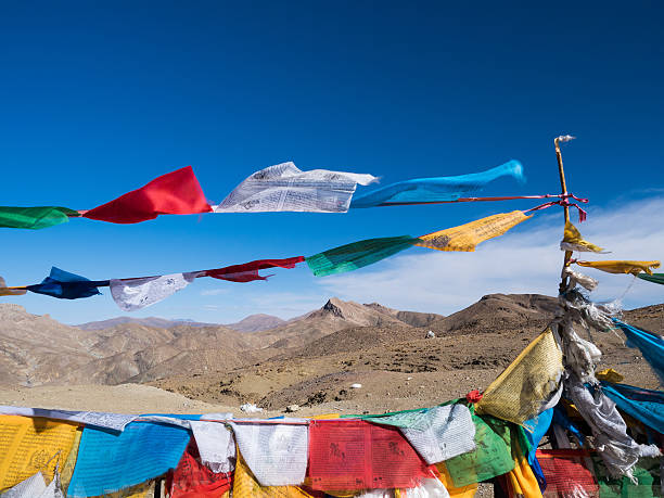 istock Prayer flag and Mountain in Tibet 533339098
