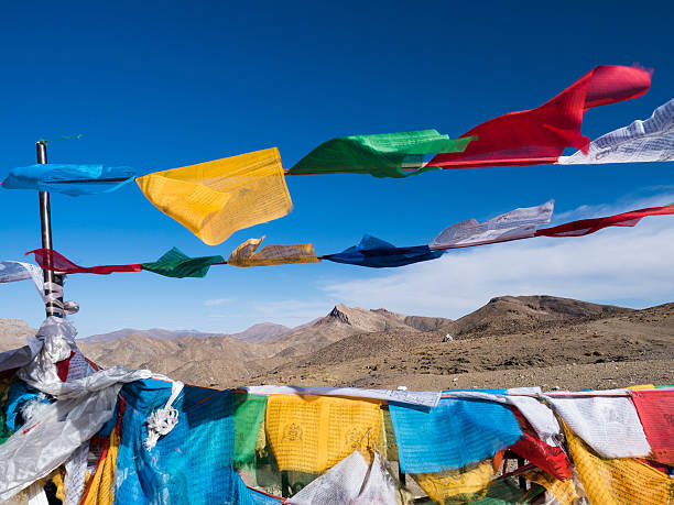istock Prayer flag and Mountain in Tibet 533339264