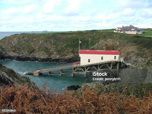 Lifeboat Station Stock Photo - Download Image Now - Built Structure, Cliff, Horizontal