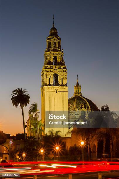 California Tower Balboa Park Bei Nacht Stockfoto und mehr Bilder von Balboa Park - Balboa Park, Dezember, Nacht