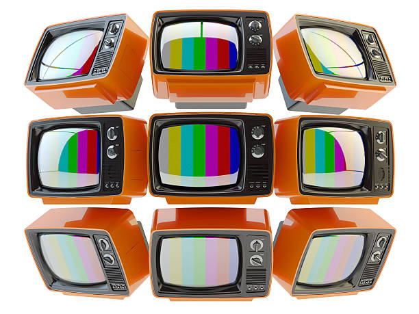 istock Television, telecommunication, mass media broadcasting and surveillance concept 533344520