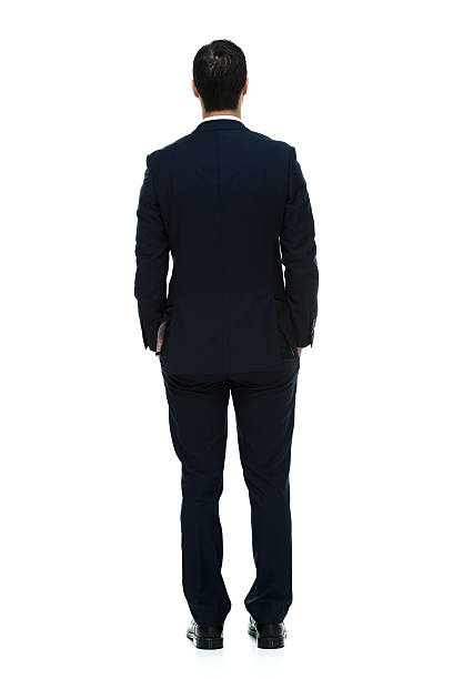 istock Rear view of businessman looking away 533345639