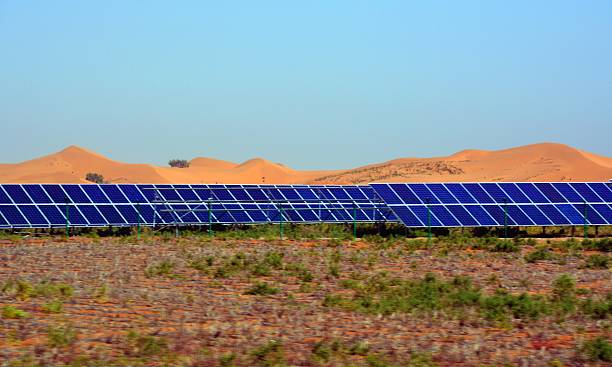istock Photovoltaic panels, Tengger desert Inner Mongolia 533346839
