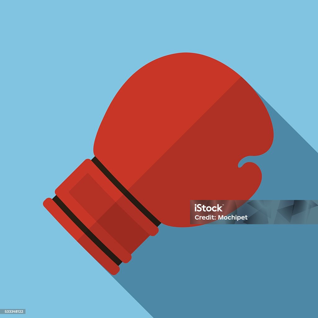 Icono de juguete rojo Guantes de boxeo en diseño plano - arte vectorial de Artículos deportivos libre de derechos