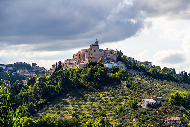 medieval town Loreto Aprutino, Abruzzo, Italy stock photo