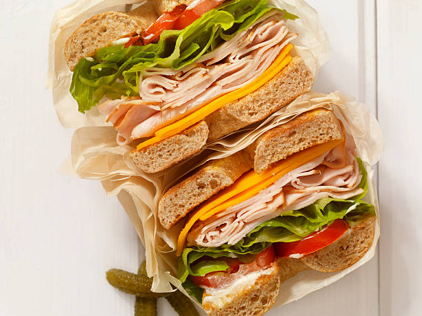 istock Deli Style Turkey Bagel Sandwich 533350572