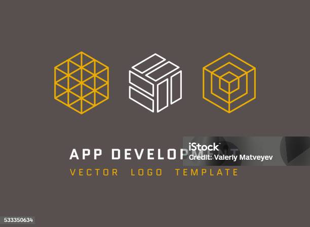 Technology Development Architecture Game Studio Vector Logos Set Stock Illustration - Download Image Now